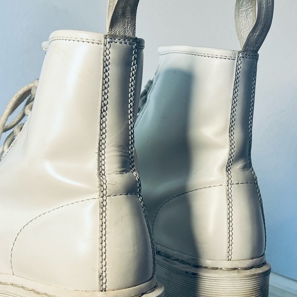All White Doc Marten Boots - Picture 5 of 7